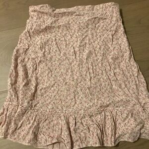 Brandy Melville Blush Floral A-Line Skirt
